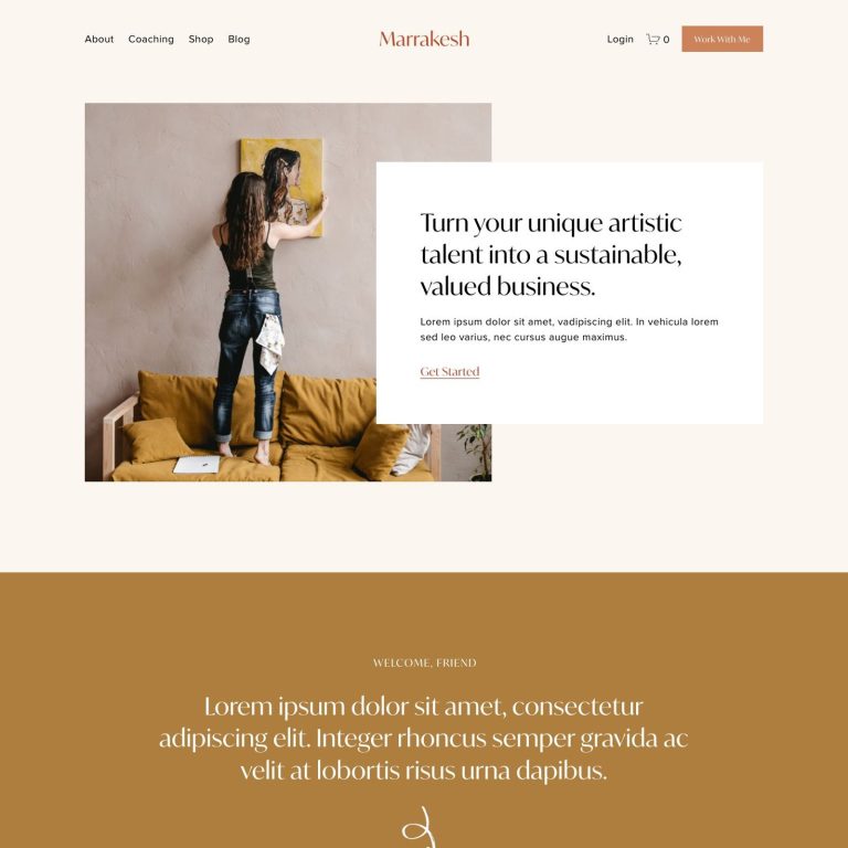 Marrakesh template — preview of its design