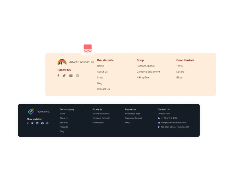 Mega Footer preview