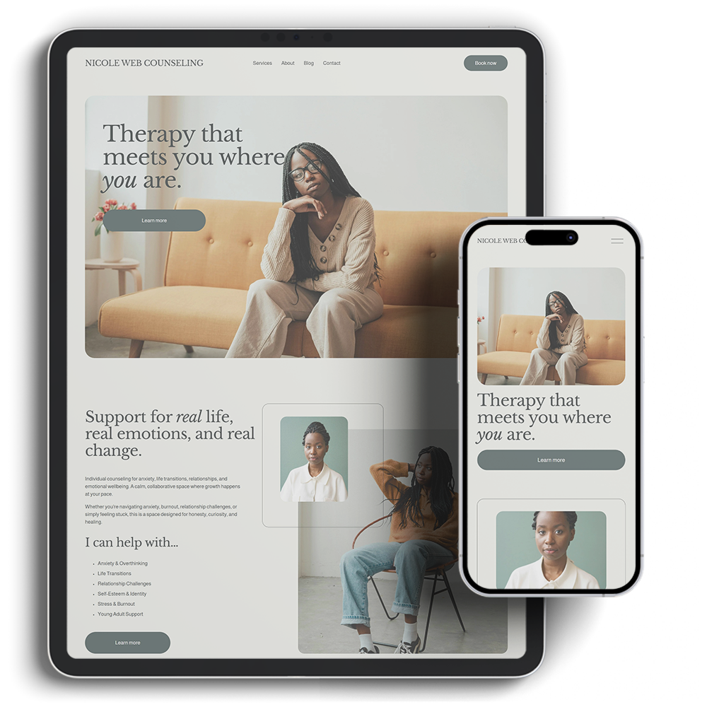 Nicole Squarespace Template preview