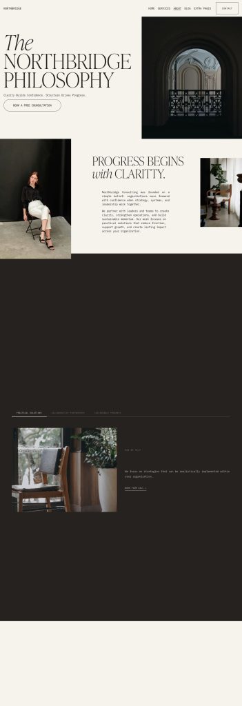 The About page of the Northbridge template
