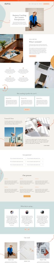 The Nova Info page, top to bottom