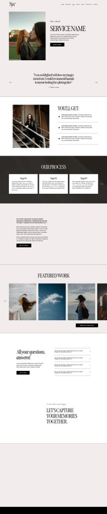 The Nyx Info page, top to bottom
