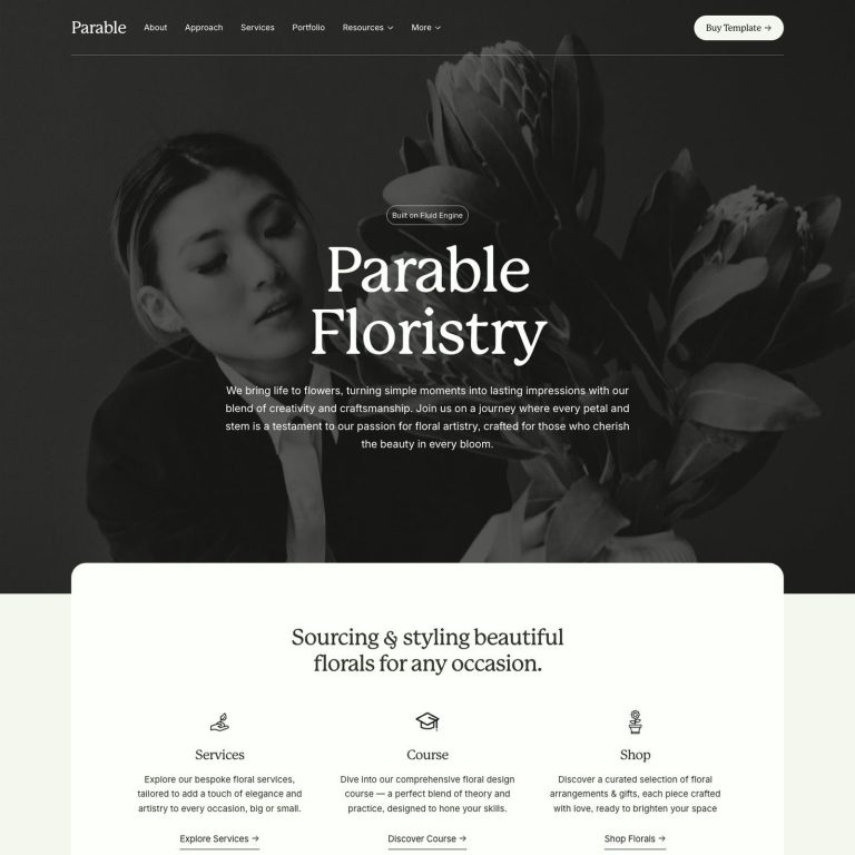 Parable template — preview of its design