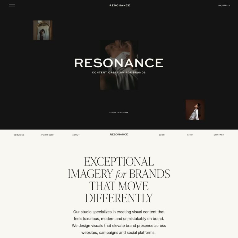 Resonance template — preview of its design