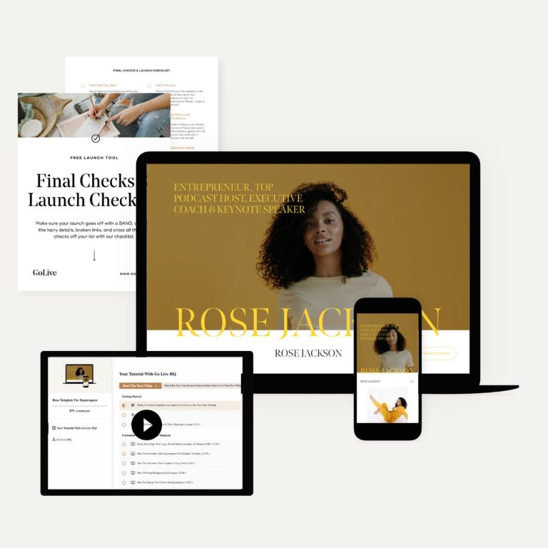 Rose — Squarespace Podcast Template template — preview of its design