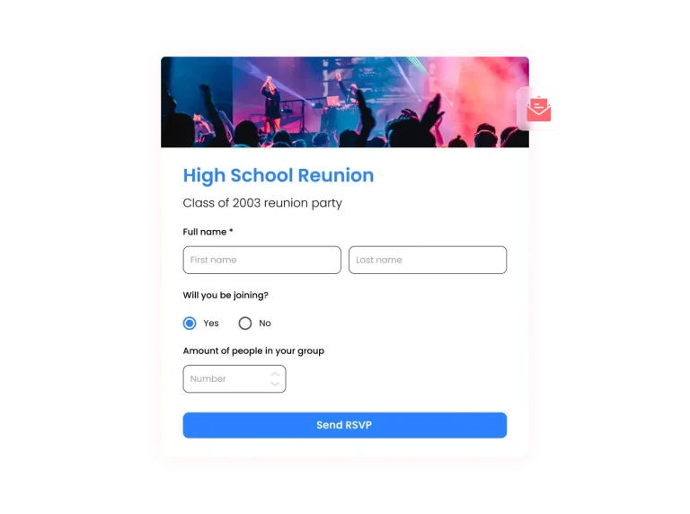 RSVP Form preview