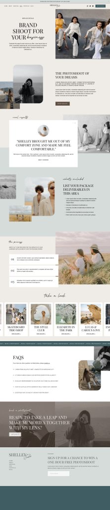 The Shelley Info page, top to bottom