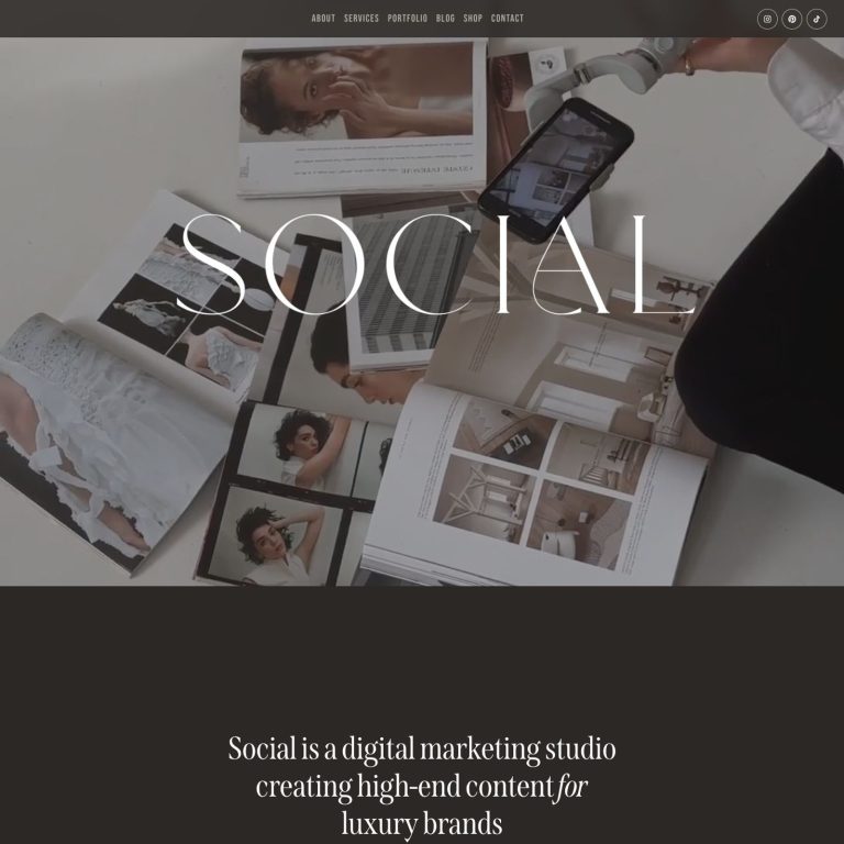 Social template — preview of its design