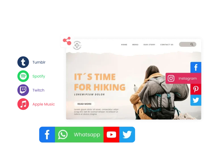 Social Media Links preview