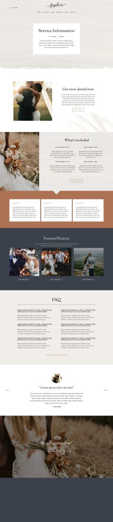 The Sophie Info page, top to bottom