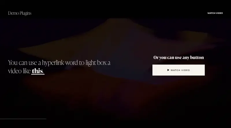 Video Lightbox Plugin for Squarespace | YouTube & Vimeo Lightbox Effect preview