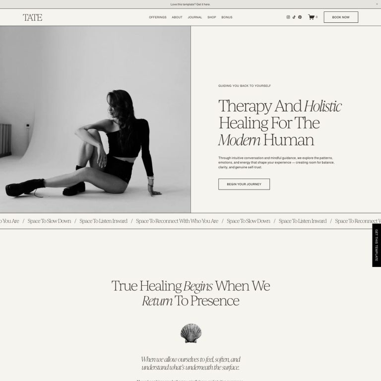 Tate template — preview of its design