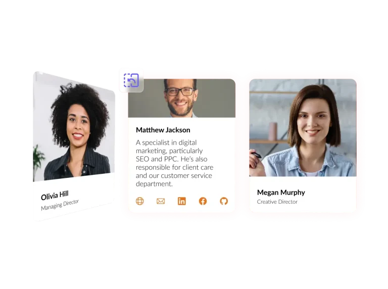 Team Member Flip Cards preview