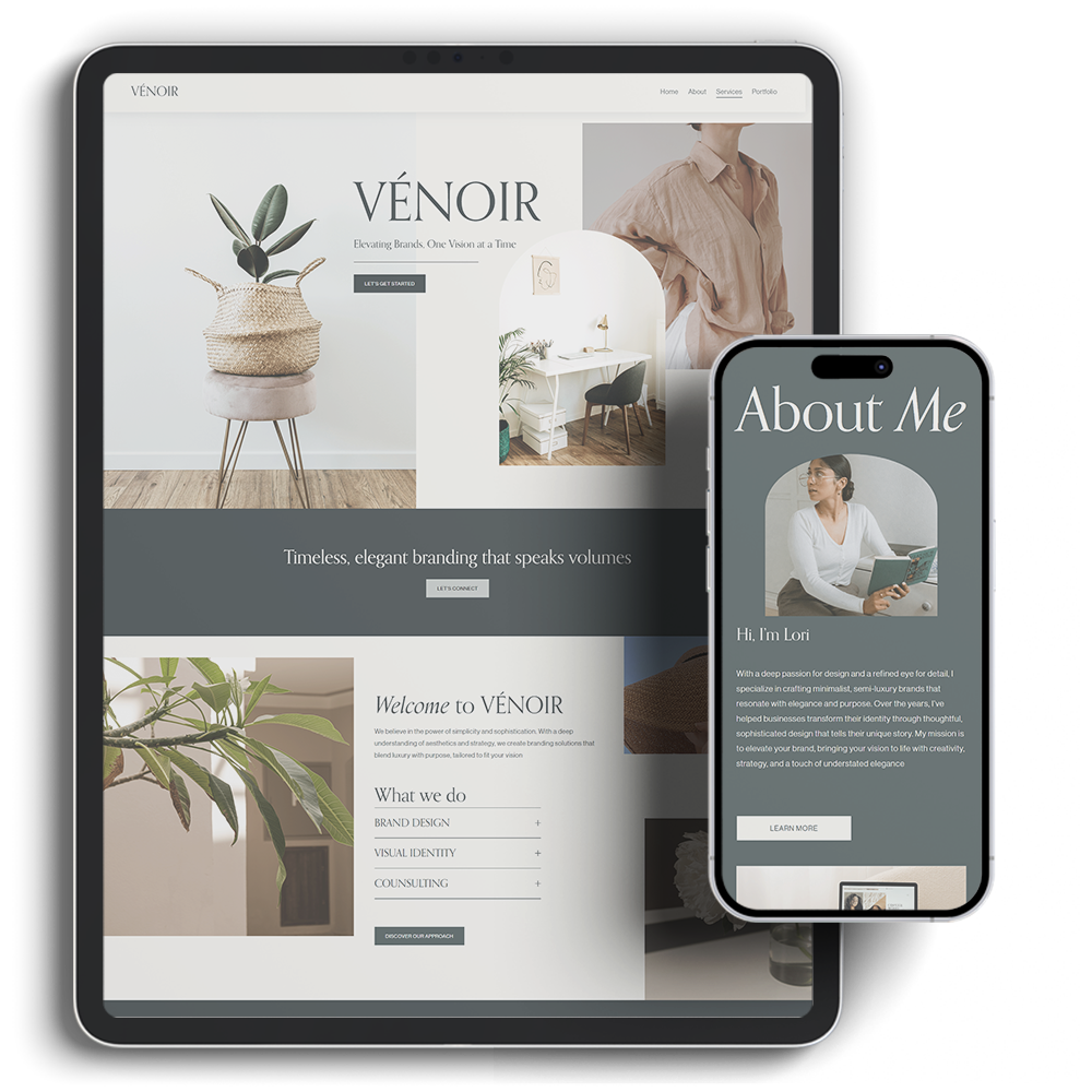 Venoir Squarespace Template preview