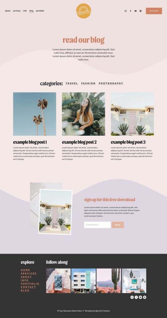 The Ventura Blog page, top to bottom