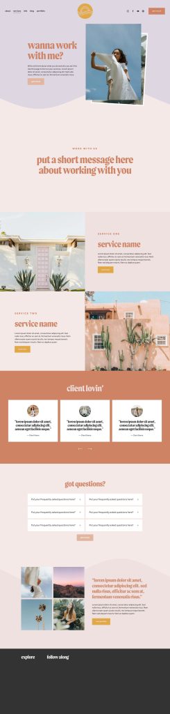 The Ventura Services page, top to bottom