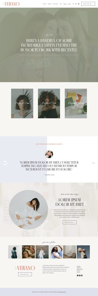 The Verano Folio page, top to bottom