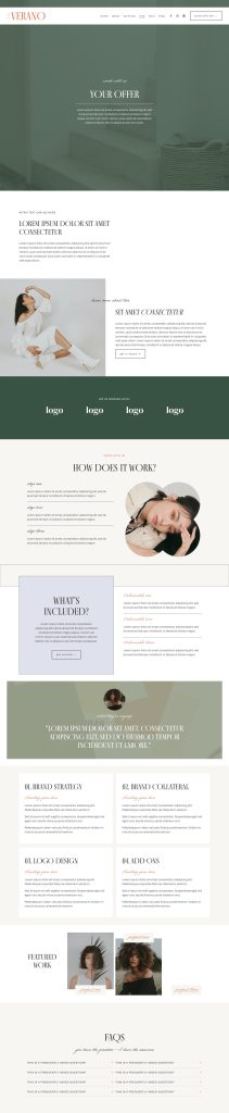 The Verano Info page, top to bottom