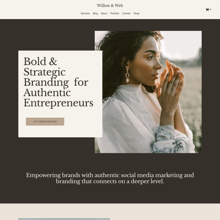 Willow template — preview of its design