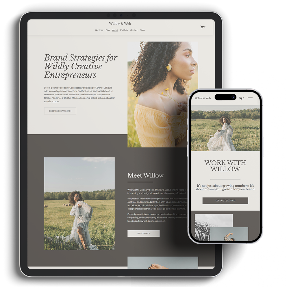 Willow Squarespace Template preview