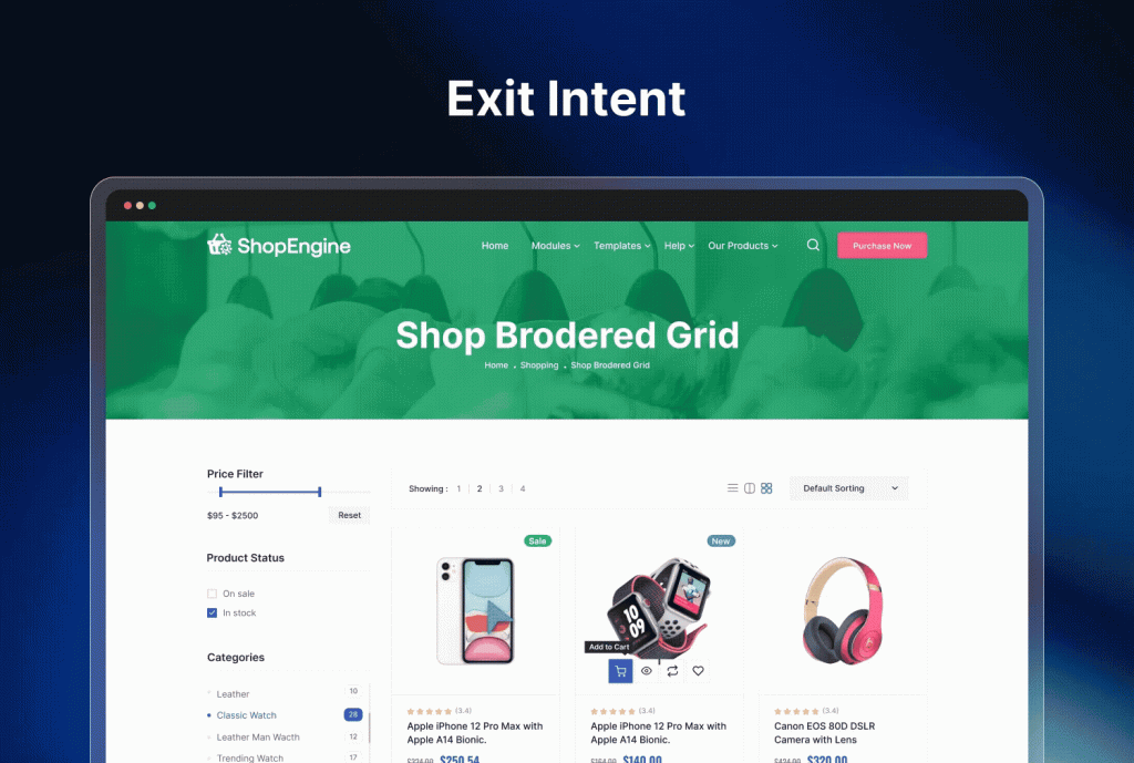 PopupKit's exit-intent trigger configuration screen