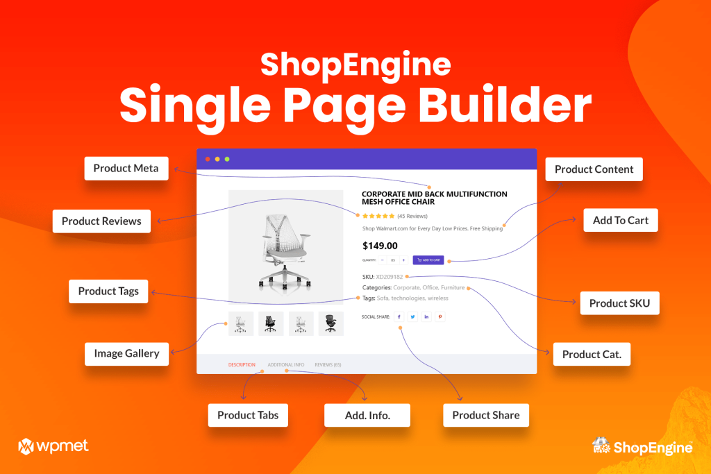 ShopEngine's visual builder for a WooCommerce product archive page