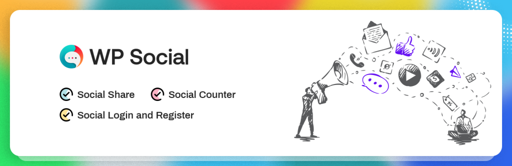 WP Social — the official banner from its WordPress.org listing