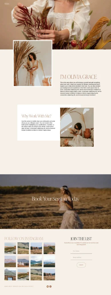 Vera — Squarespace Template for Consultants, About page