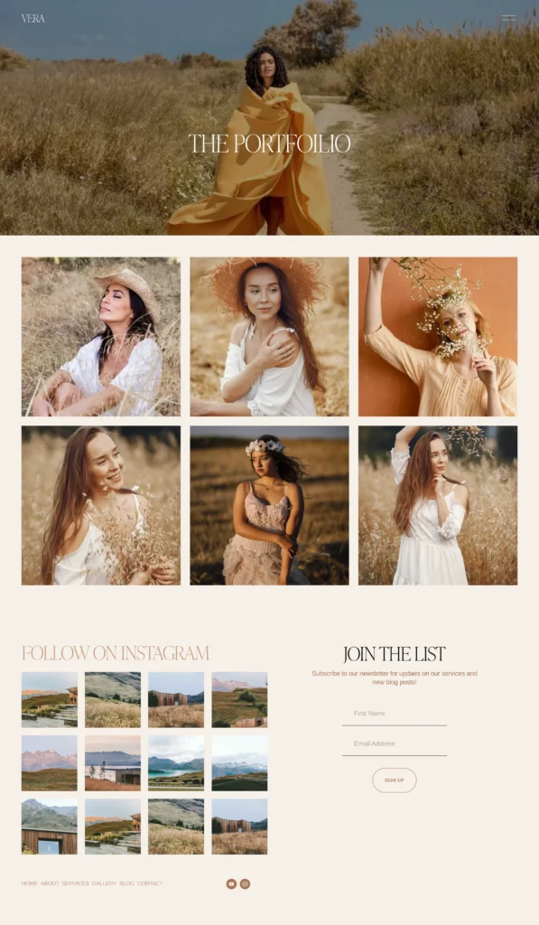 Vera — Squarespace Template for Consultants, Gallery page